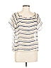 Soprano 100% Polyester Ivory Short Sleeve Blouse Size M - photo 1
