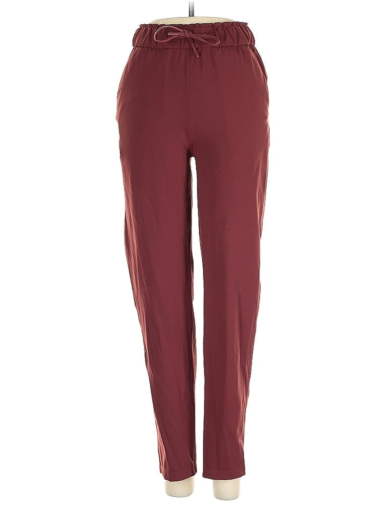 Pre-owned Lululemon Athletica Track Pants In Burgundy