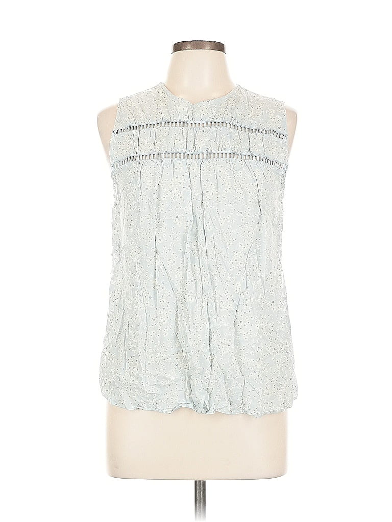 Click to view more detailed imagery on our partner's website Pre-owned Melrose And Market Tank Top Blue Halter Neckline Tops