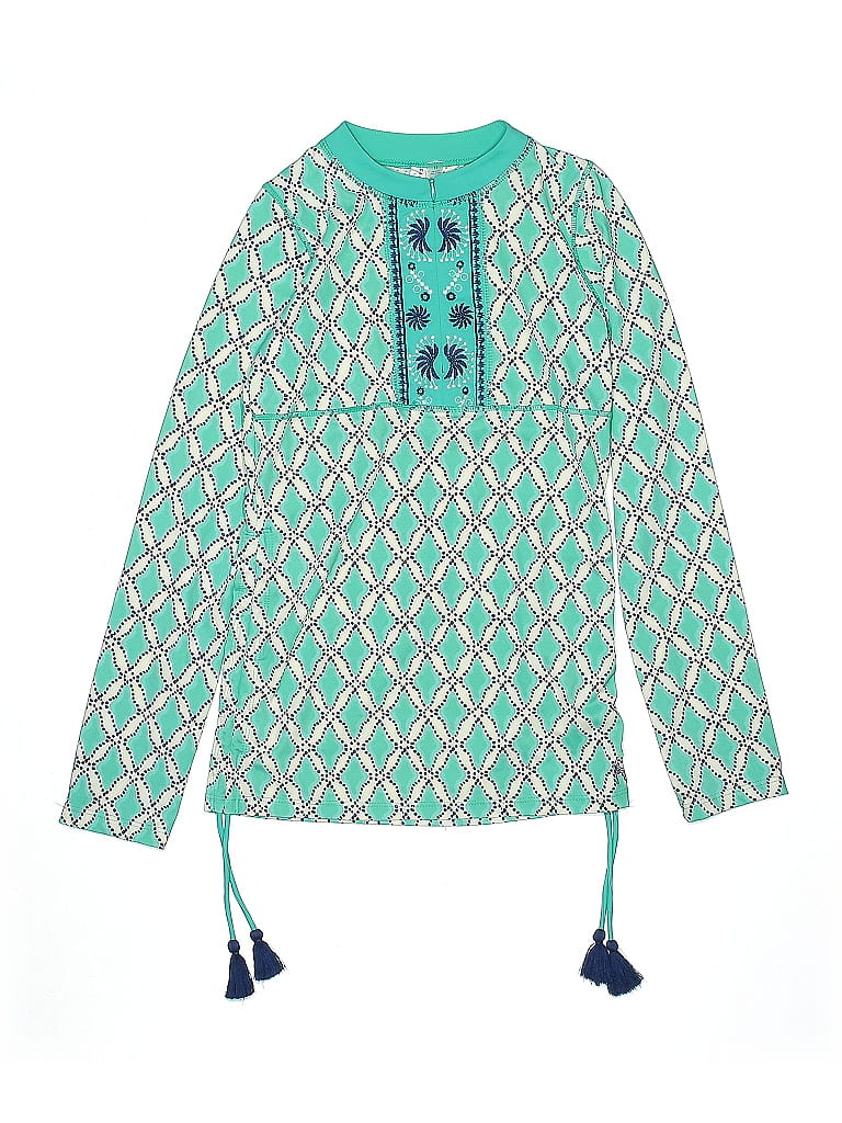 Pre-owned Cabana Life Rash Guard In Green