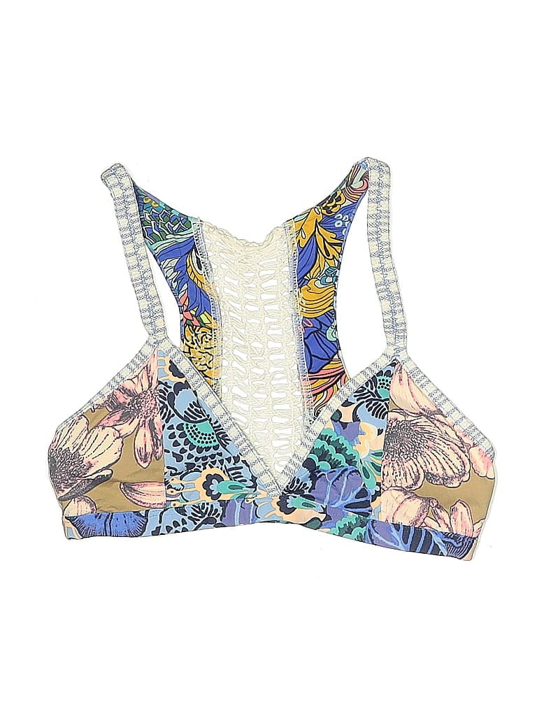 UNBRANDED Pre-owned Swimsuit Top Blue Paisley Pattern Swimwear