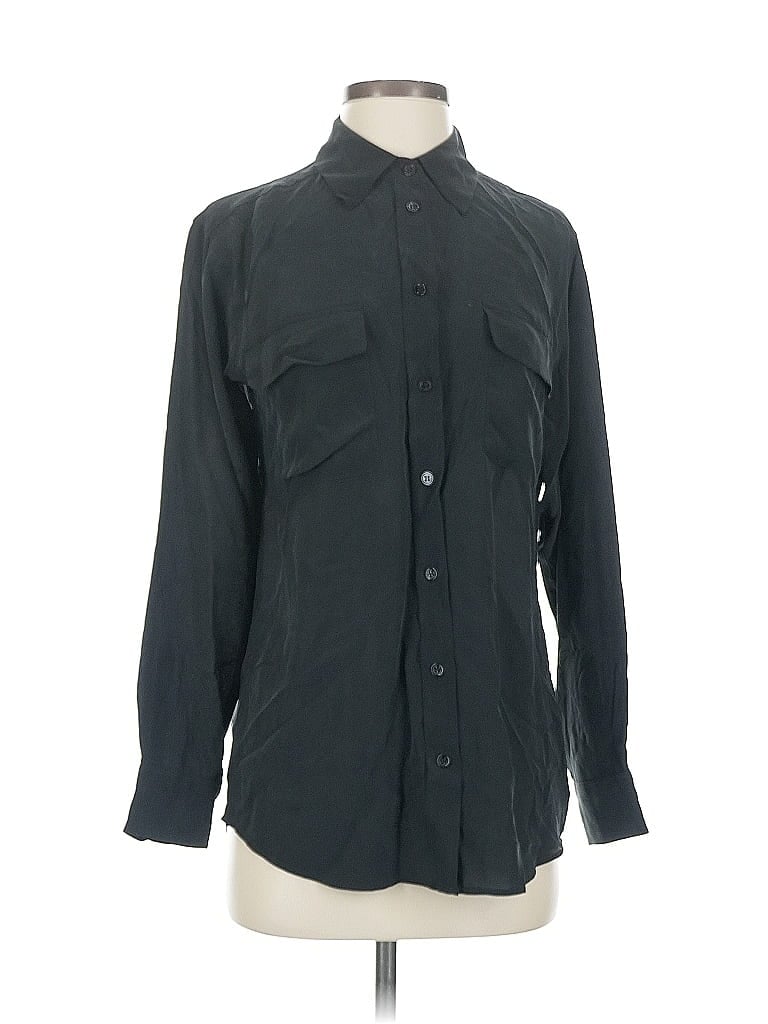 Click to view more detailed imagery on our partner's website Pre-owned Equipment Long Sleeve Button Down Shirt In Black