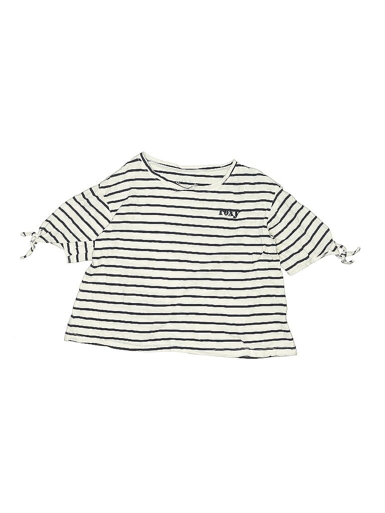 Pre-owned Roxy Kids' 3/4 Sleeve T-shirt In White