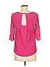 IKKS 100% Silk Pink 3/4 Sleeve Silk Top Size 36 waist - photo 2