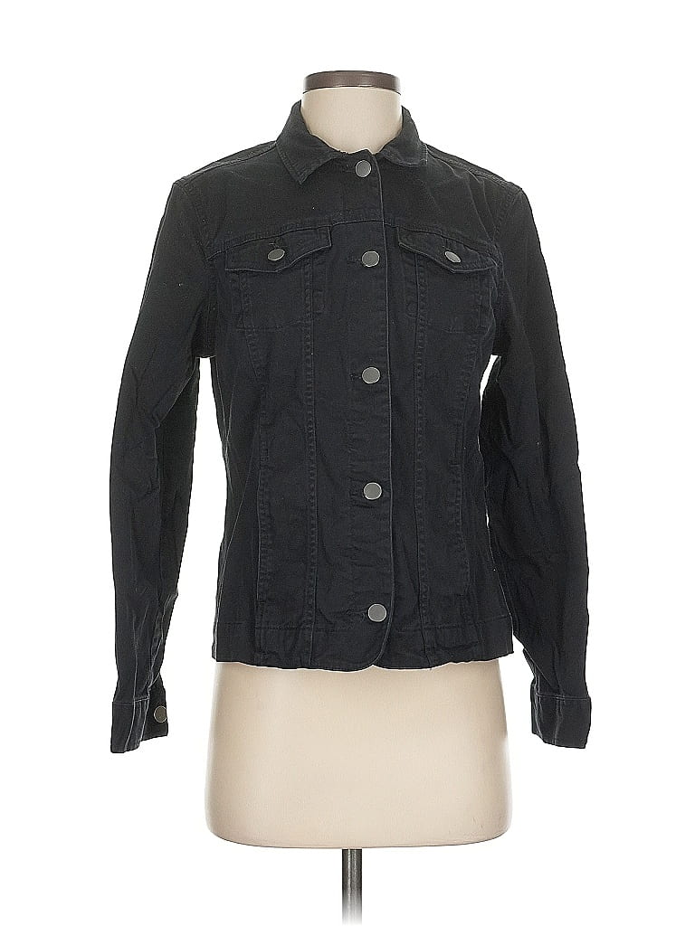 Pre-owned Croft & Barrow Denim Jacket In Black