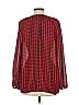 American Living 100% Polyester Red Long Sleeve Blouse Size L - photo 2
