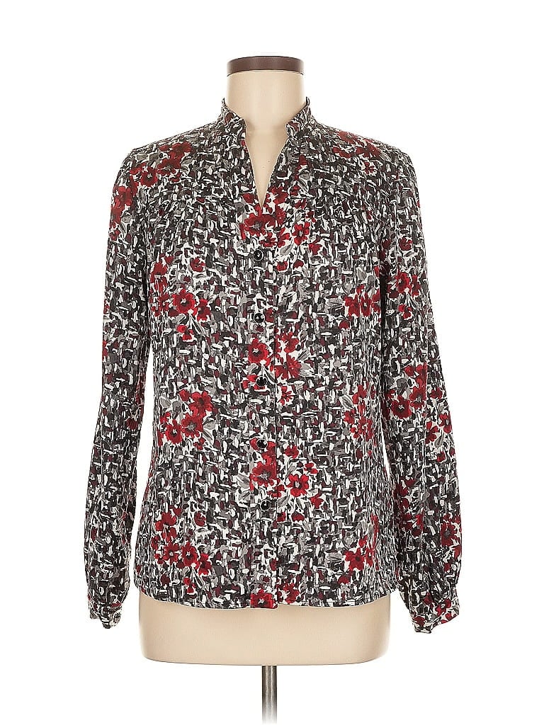 Click to view more detailed imagery on our partner's website Pre-owned Charter Club Long Sleeve Blouse In Burgundy