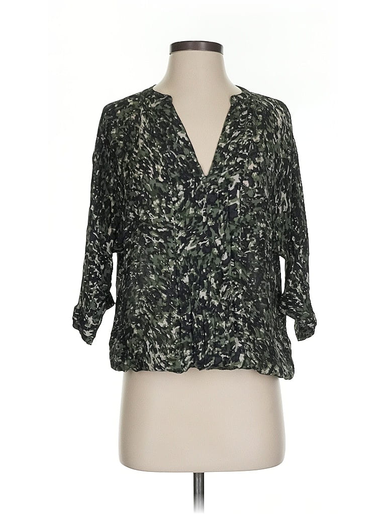 Pre-owned Joie 3/4 Sleeve T-shirt In Green