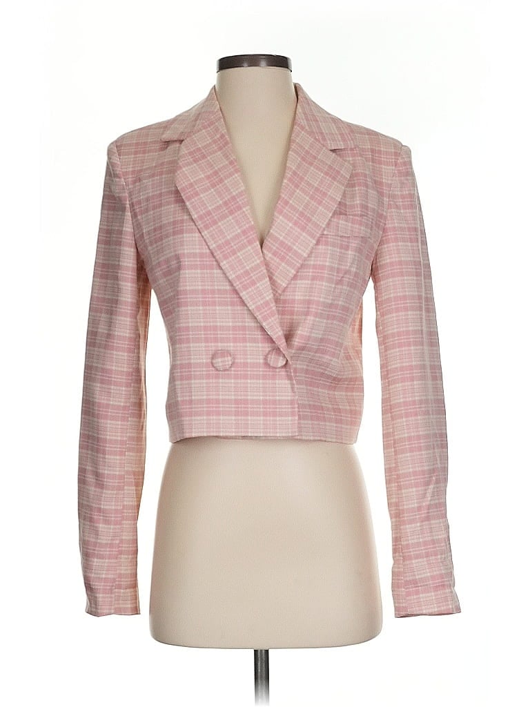 Pre-owned 7 For All Mankind Blazer Jacket In Pink