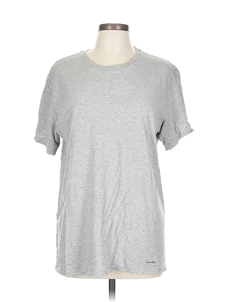 Pre-owned Calvin Klein Short Sleeve T-shirt In Silver