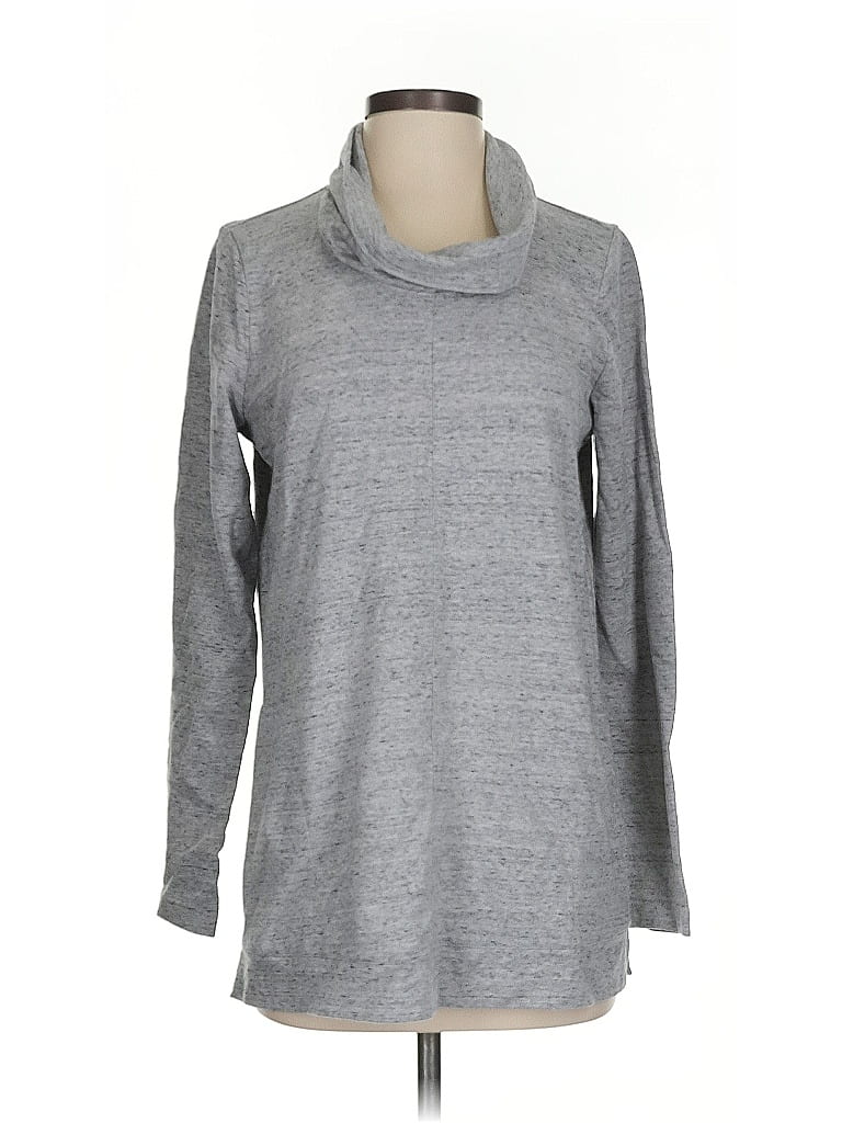 Pre-owned Jjill Turtleneck Sweater In Gray
