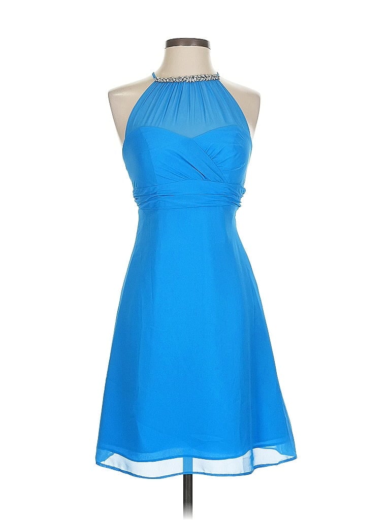 Pre-owned Alfred Angelo Cocktail Dress In Blue