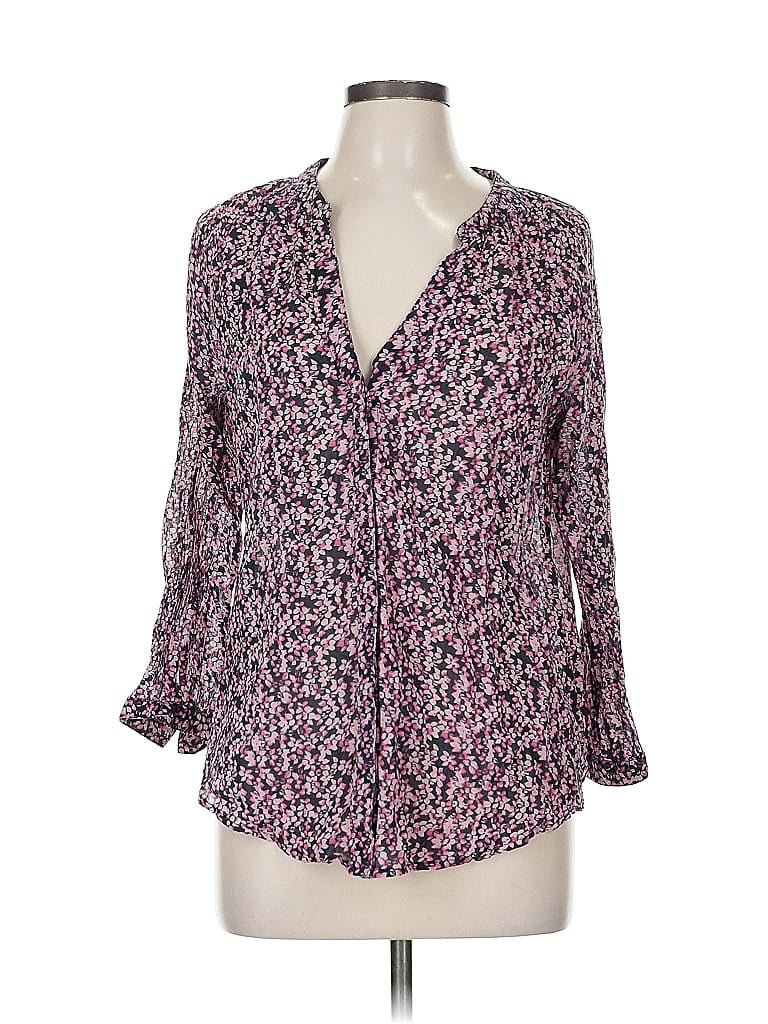 Pre-owned Paige 3/4 Sleeve Blouse In Purple