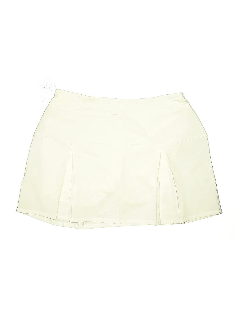Pre-owned Lands' End Casual Skirt In White