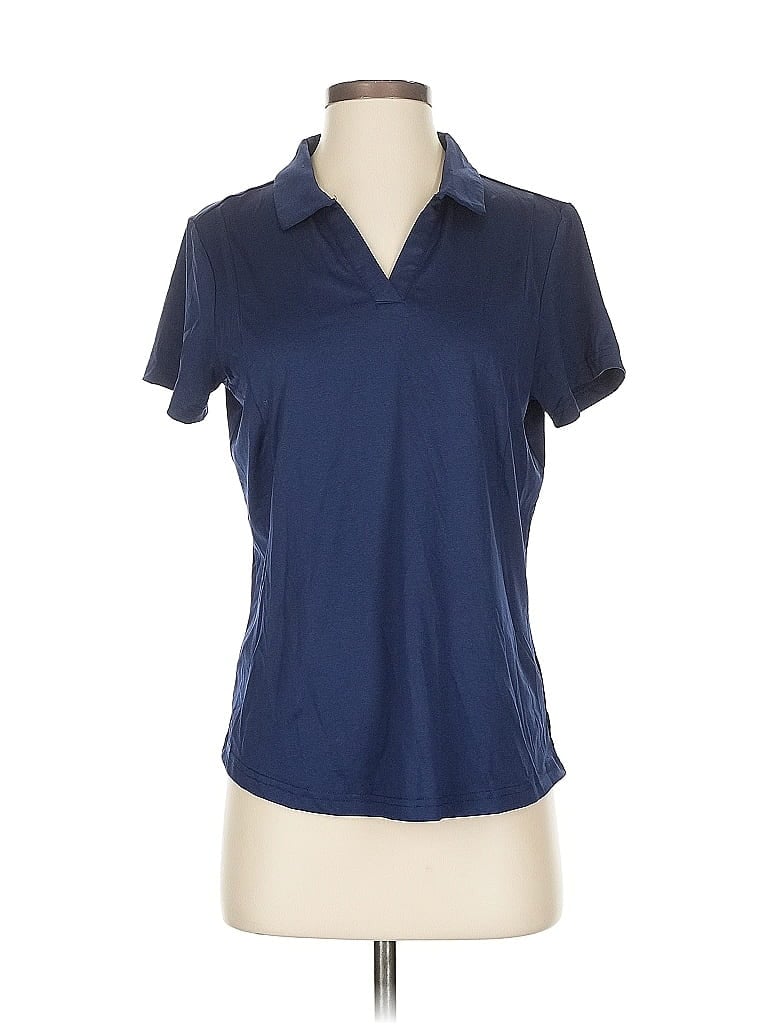 Pre-owned Assorted Brands Short Sleeve Polo Shirt In Blue