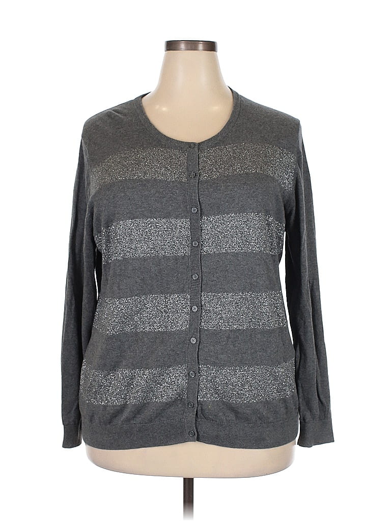 Pre-owned Old Navy Cardigan Sweater In Gray