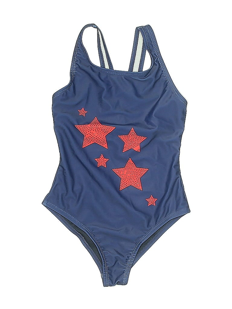 Click to view more detailed imagery on our partner's website Pre-owned Limeapple Kids' One Piece Swimsuit In Blue