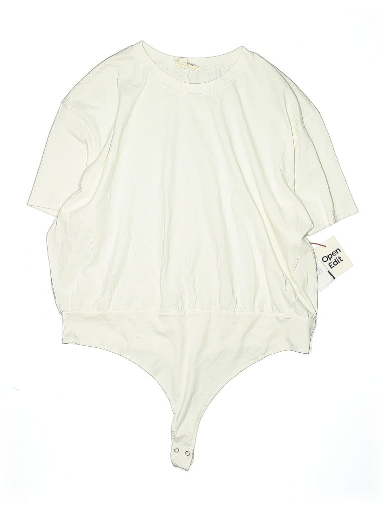 Open Edit Bodysuit In White