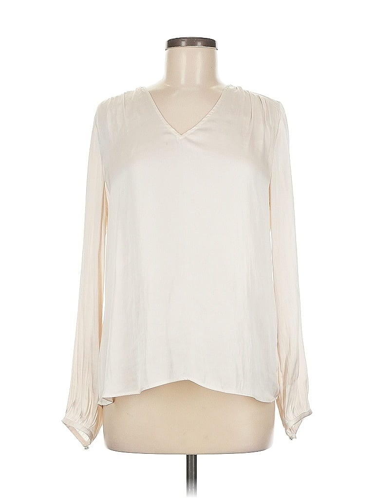 Pre-owned Banana Republic Long Sleeve T-shirt In White