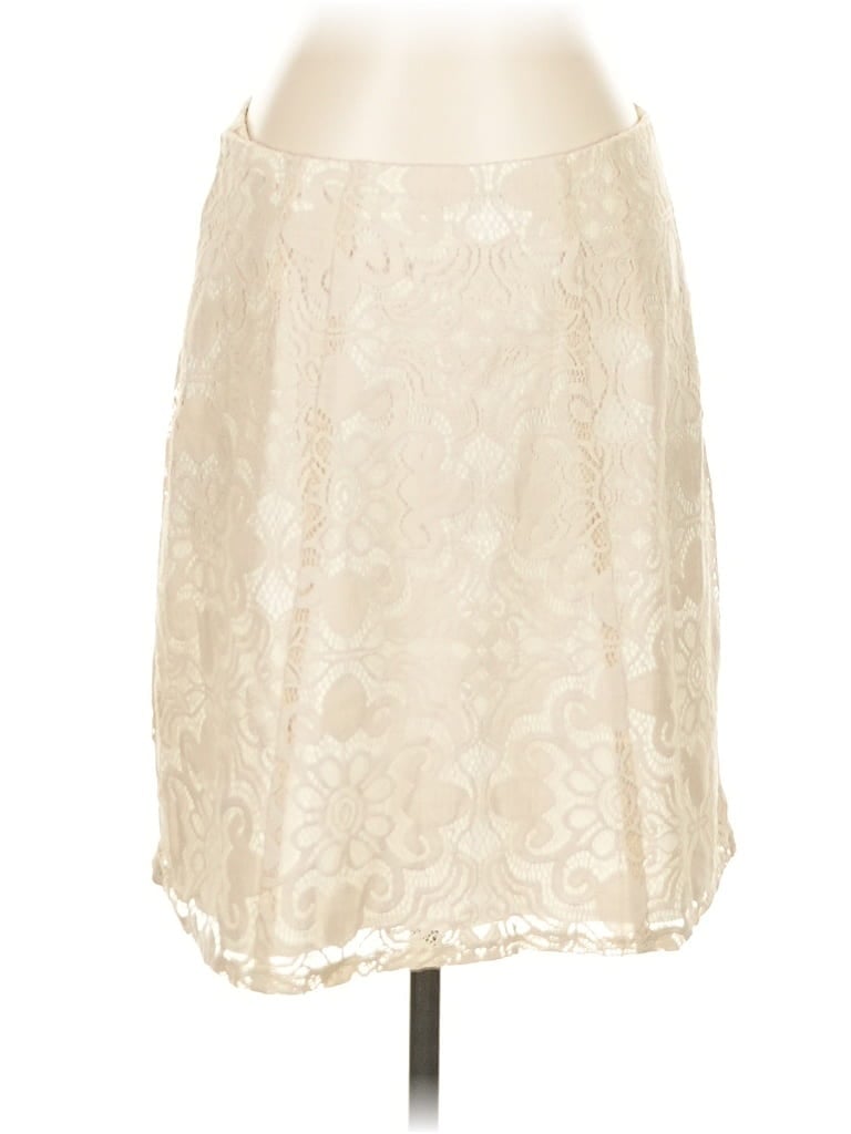 Pre-owned New York And Company Formal Skirt In White
