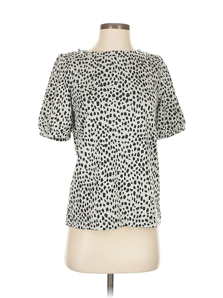 Pre-owned Ann Taylor Loft Short Sleeve T-shirt In White