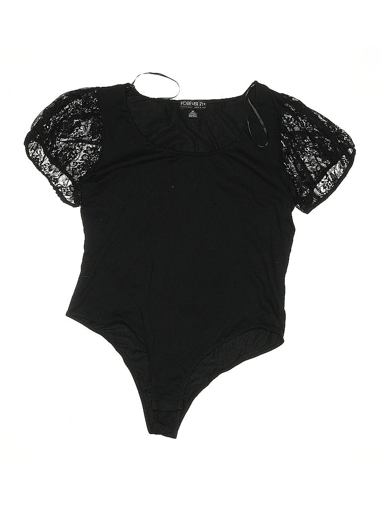 Pre-owned Forever 21 Plus Bodysuit In Black