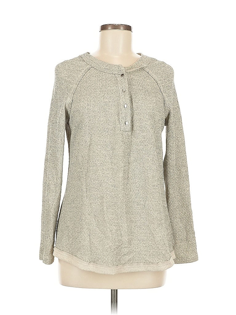 Pre-owned Emery Rose Long Sleeve Blouse In Gray