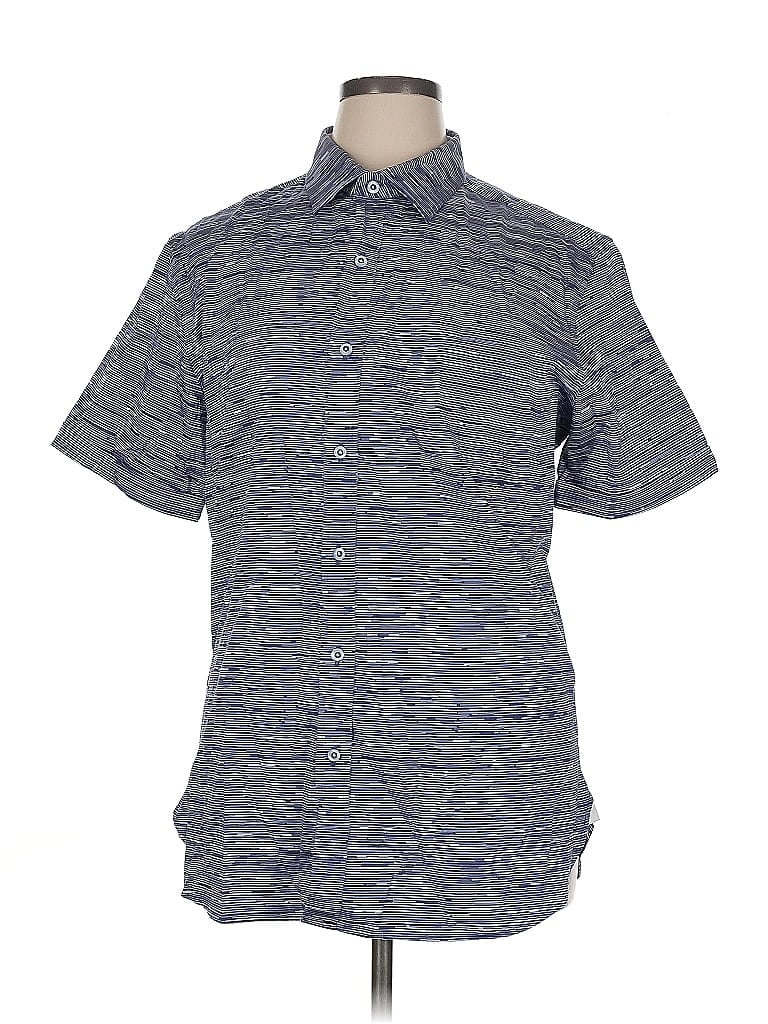 Pre-owned Assorted Brands Short Sleeve Button Down Shirt In Gray