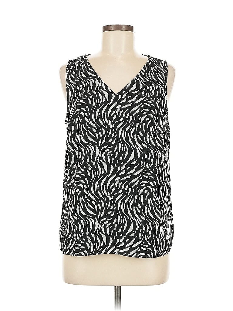 Pre-owned Nine West Sleeveless Blouse In Black