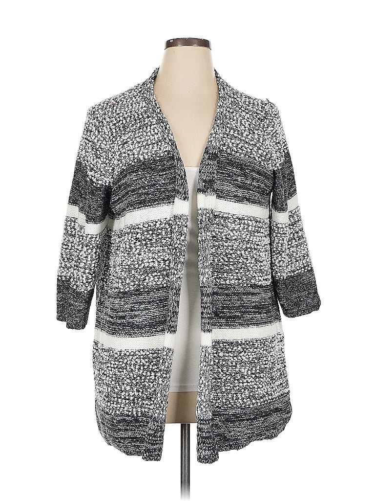 Pre-owned Lane Bryant Cardigan Sweater In Gray