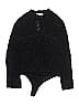 Lavender Brown 100% Silk Black Bodysuit Size S - photo 1