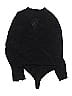 Lavender Brown 100% Silk Black Bodysuit Size S - photo 2