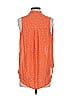 Free People 100% Polyester Orange Sleeveless Blouse Size XS - photo 2