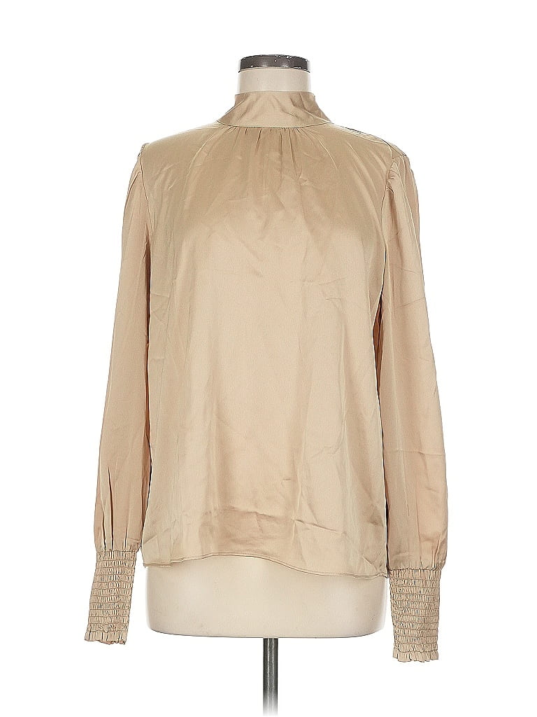 Pre-owned Ann Taylor Long Sleeve Blouse In Brown