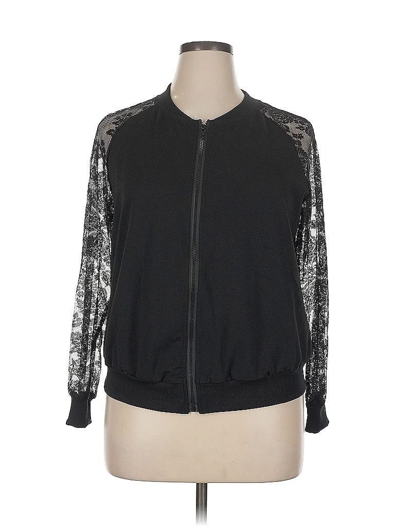 Pre-owned Shein Curve Cardigan Sweater In Black