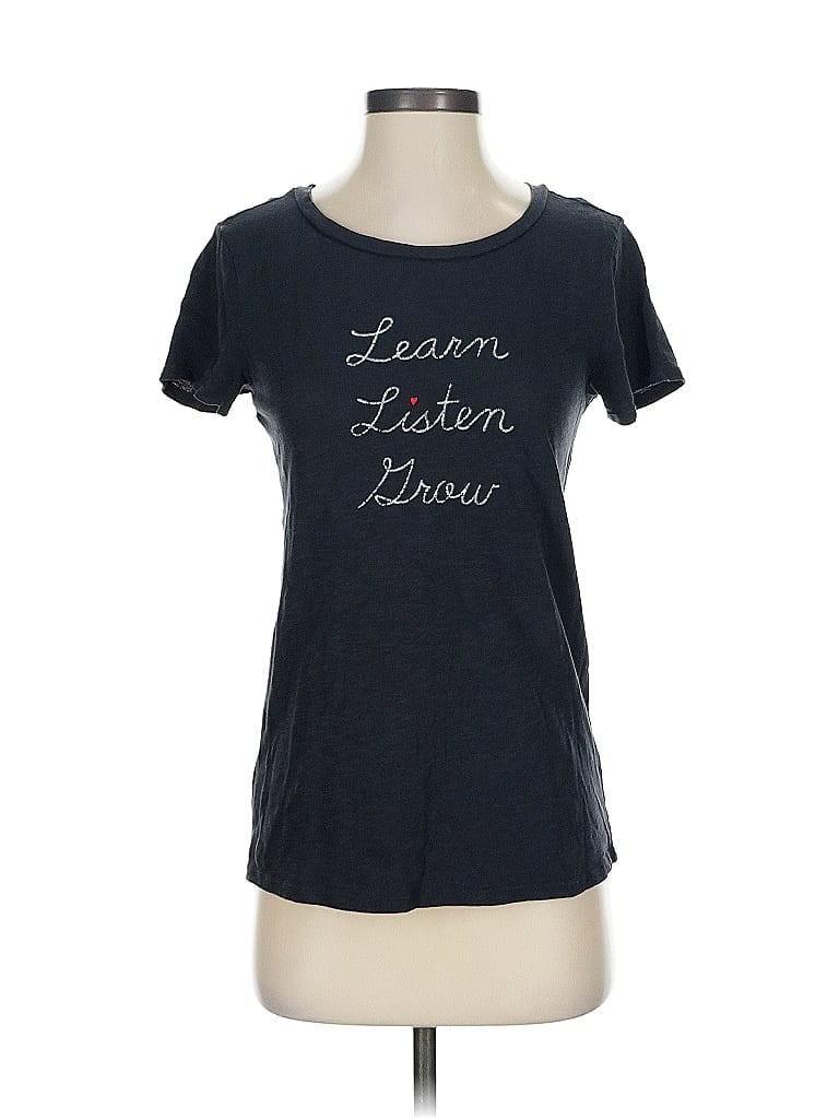 Pre-owned Ann Taylor Loft Outlet Short Sleeve T-shirt In Black