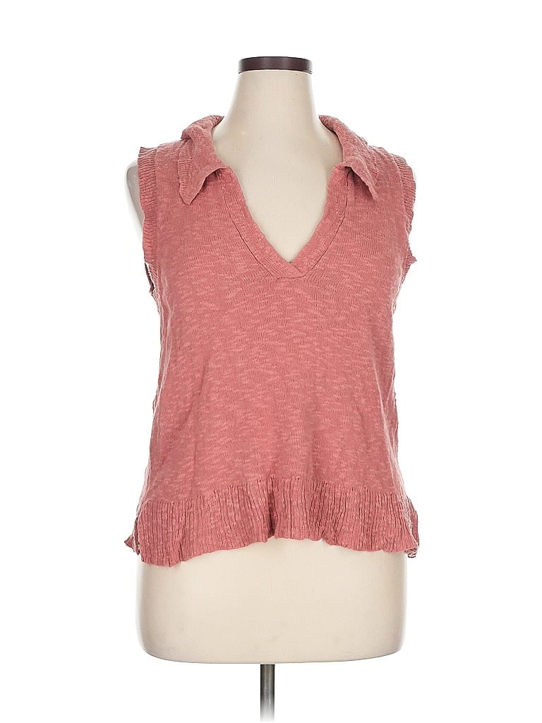 Pre-owned Jamison Sweater Vest In Pink