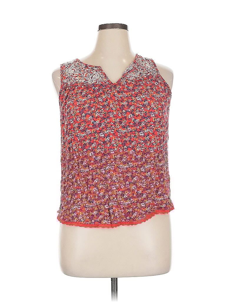 Pre-owned Mason & Belle Sleeveless Blouse In Red