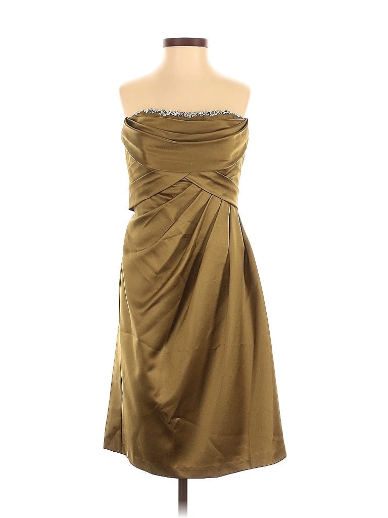Pre-owned David's Bridal Cocktail Dress In Brown