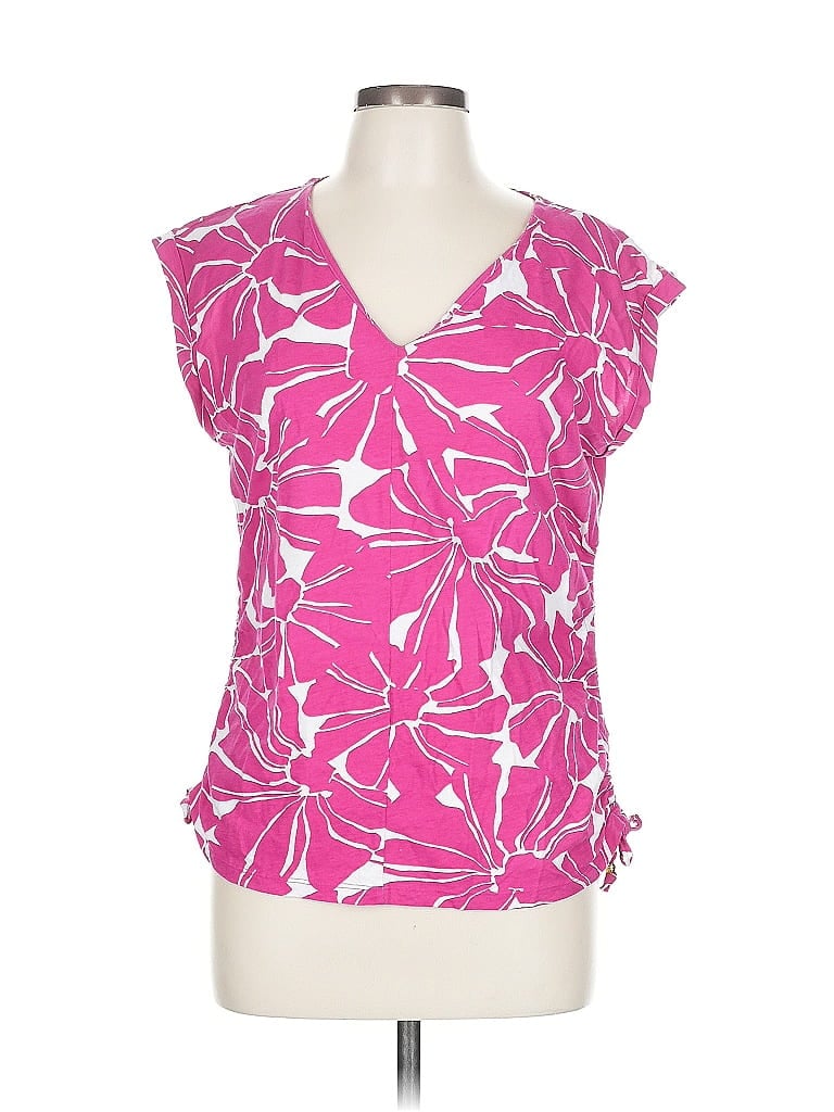 Pre-owned Inc International Concepts Tank Top Pink Plunge Neckline Tops