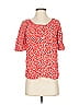 J.Crew 100% Viscose Red Short Sleeve Blouse Size XXS - photo 1