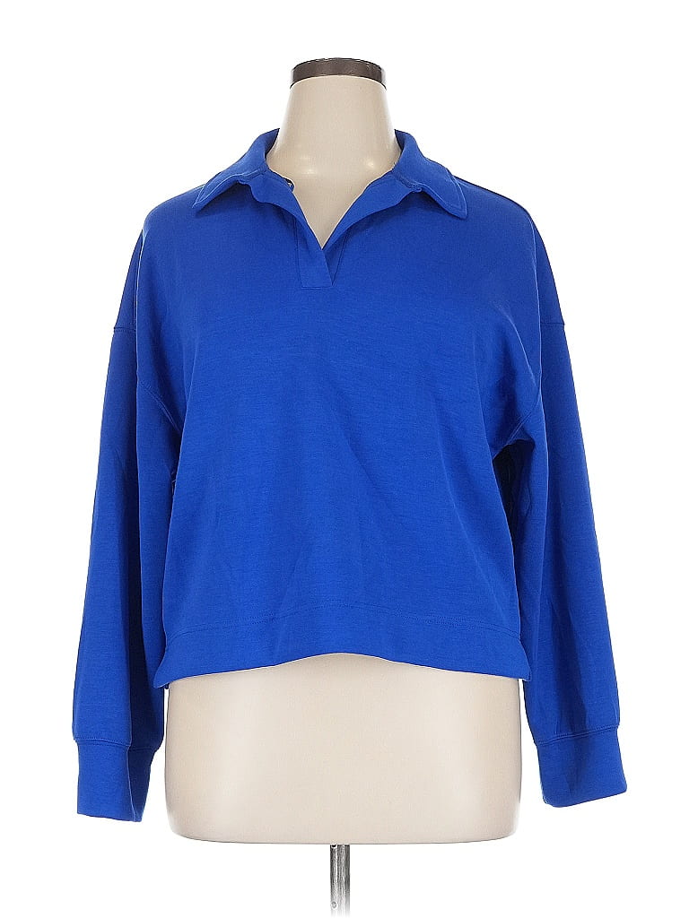 Pre-owned Industry Long Sleeve Polo Shirt In Blue
