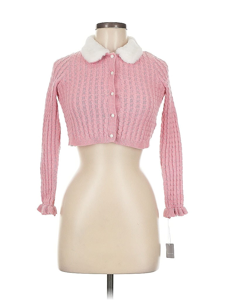 Pre-owned Tahari Cardigan Sweater In Pink