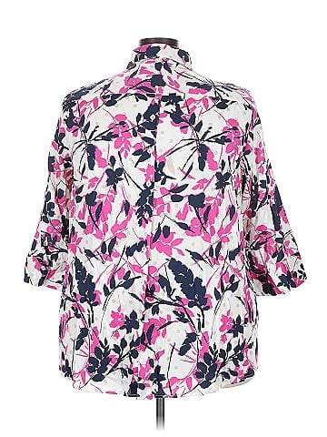 Foxcroft 3/4 Sleeve Button-Down Shirt (view 2)
