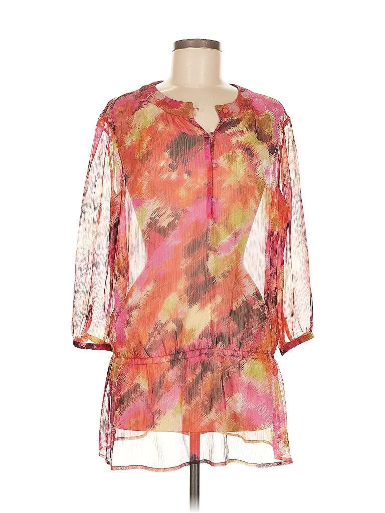 Click to view more detailed imagery on our partner's website Pre-owned Chico's 3/4 Sleeve Blouse In Orange