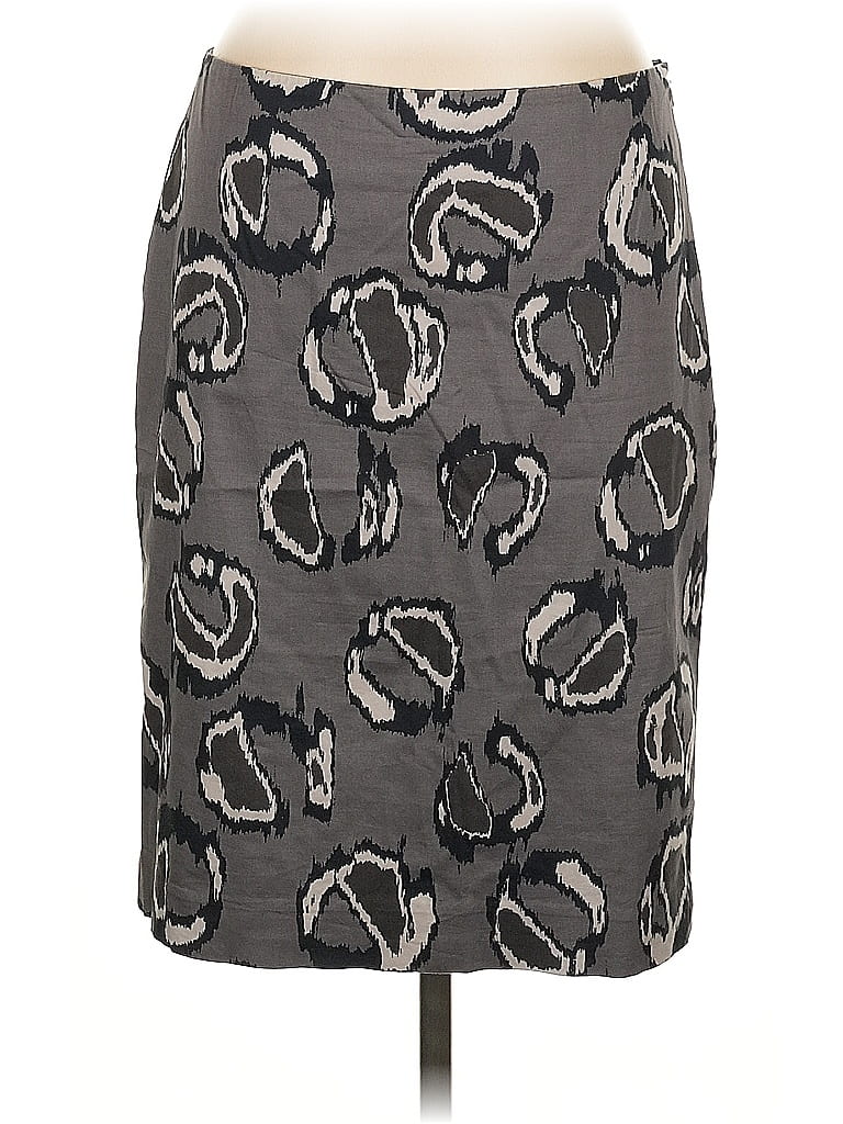 Pre-owned Ann Taylor Casual Skirt In Gray