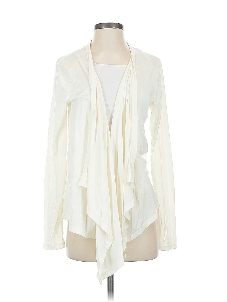 Pre-owned Dana Buchman Cardigan Sweater In White