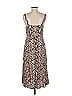 Express 100% Rayon Animal Print Tan Cocktail Dress Size M - photo 2