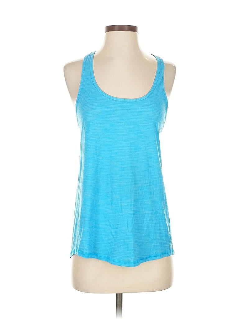 Pre-owned Lululemon Athletica Tank Top Blue Halter Neckline Tops
