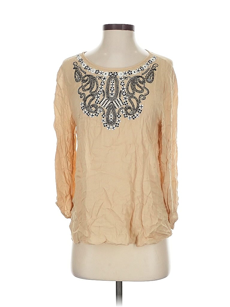 Pre-owned Miami 3/4 Sleeve Blouse In Brown